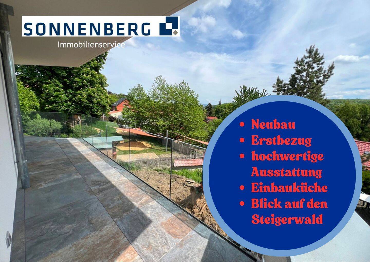 4 Zimmer Wohnung NEUBAU Erstbezug mit Blick auf den Steigerwald, 99094 Erfurt