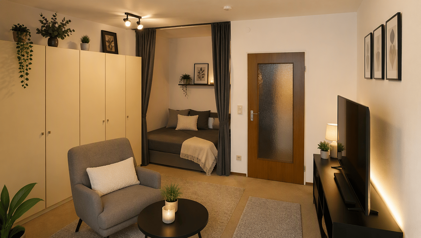 Helle, großzügige 1-Zimmerwohnung, großer Südbalkon, 90449 Nürnberg (Gebersdorf Neuröthenbach Röthenbach bei Schweinau)