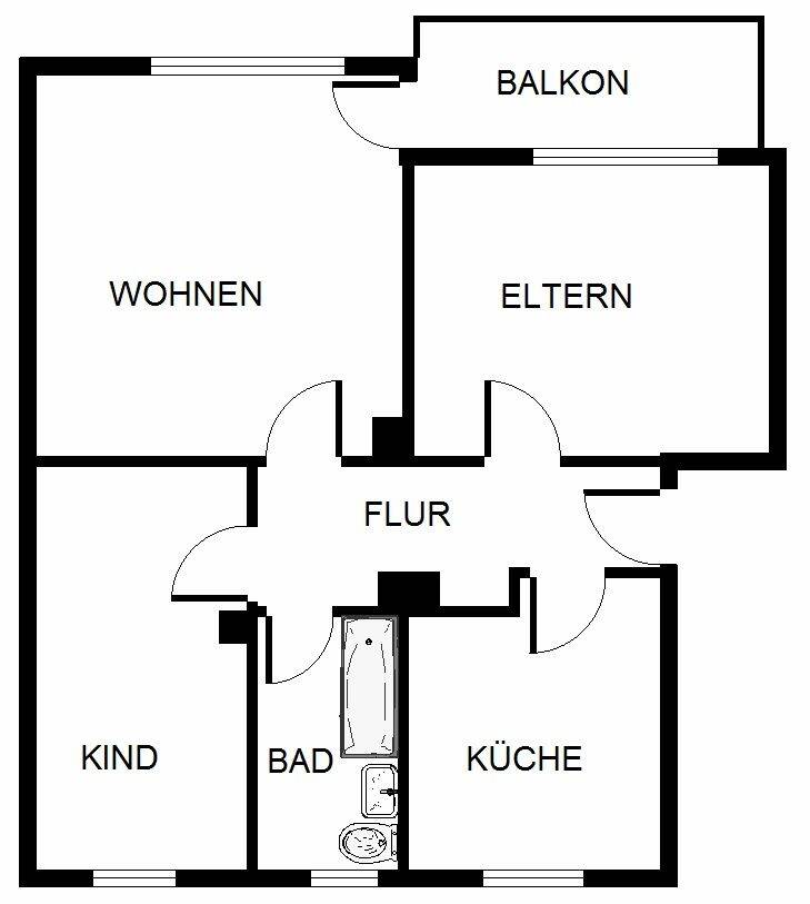 3-Zimmer-Wohnung in Gelsenkirchen Hassel, 45896 Gelsenkirchen (Hassel Scholven)