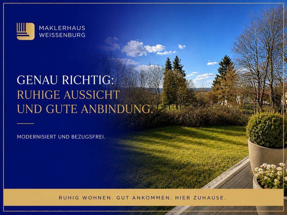 Genau richtig: Modernisierte 2-Zimmer-Wohnung mit Terrasse in ruhiger Wohnlage, 91781 Weißenburg i. Bay.