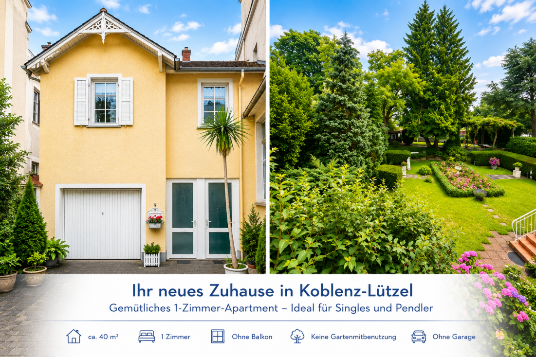 Charmantes 1-Zimmer-Apartment in erster Mosellage – Ideal für Pendler und Singles, 56070 Koblenz