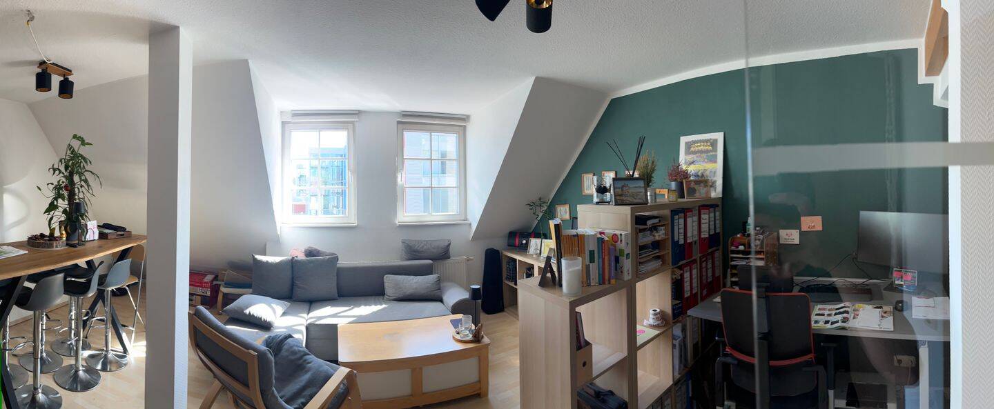 2-Zimmer-Maisonette mit großer Dachterrasse im Zentrum von Jena, 7743 Jena