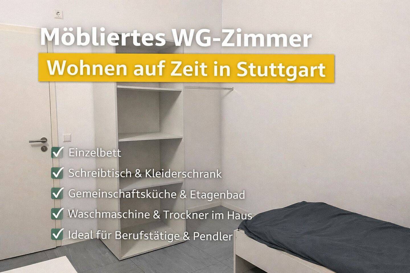 Zimmer frei Stuttgart Hedelfingen für Zeitwohnen ab 1 Monat, 70327 Stuttgart