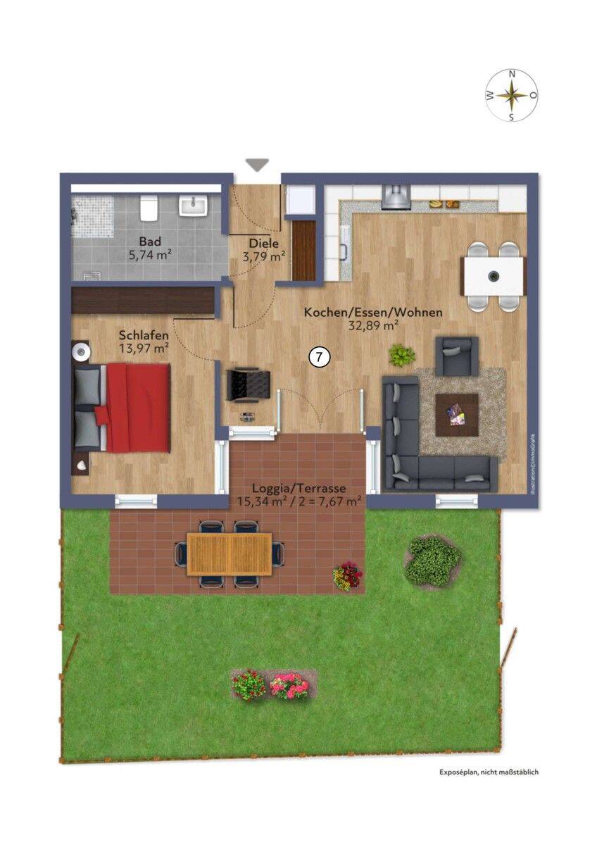 Charmante 2-Zimmer-Wohnung, 82377 Penzberg