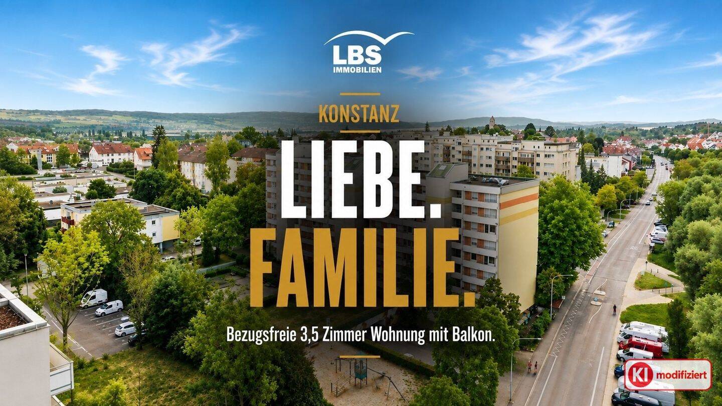 LIEBE. FAMILIE. Bezugsfreie 3,5-Zimmer-Wohnung mit Balkon, 78467 Konstanz