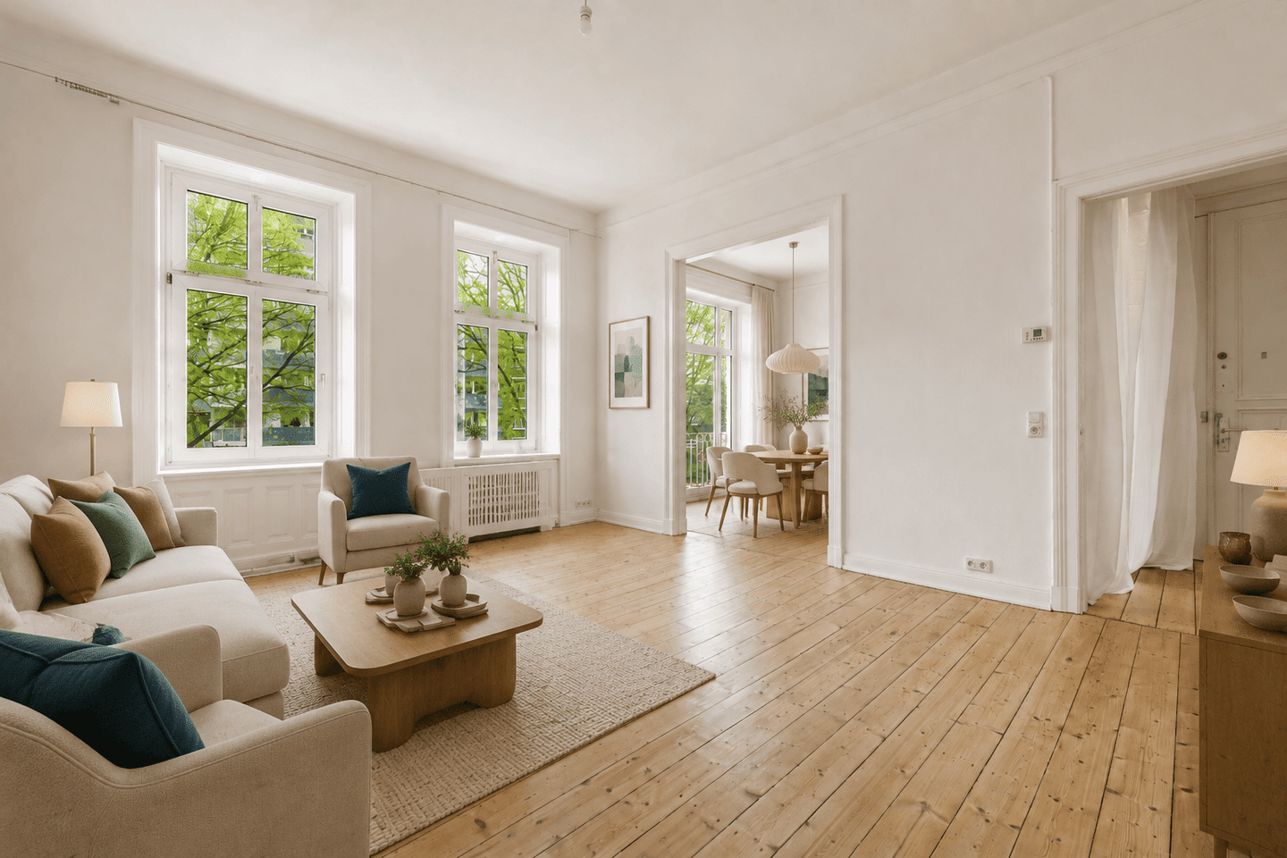 Altbaucharme in Altona: Helle 3,5 Zimmer Wohnung mit Balkon und Dielenboden, 22767 Hamburg (Altona Altona-Altstadt Ottensen Sankt Pauli Sternschanze)