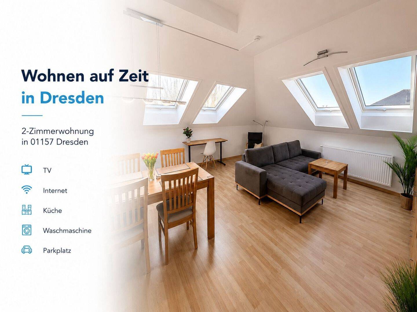 Möblierte 2-ZimmerWohnung Dresden – Wohnen auf Zeit ab 1 Monat