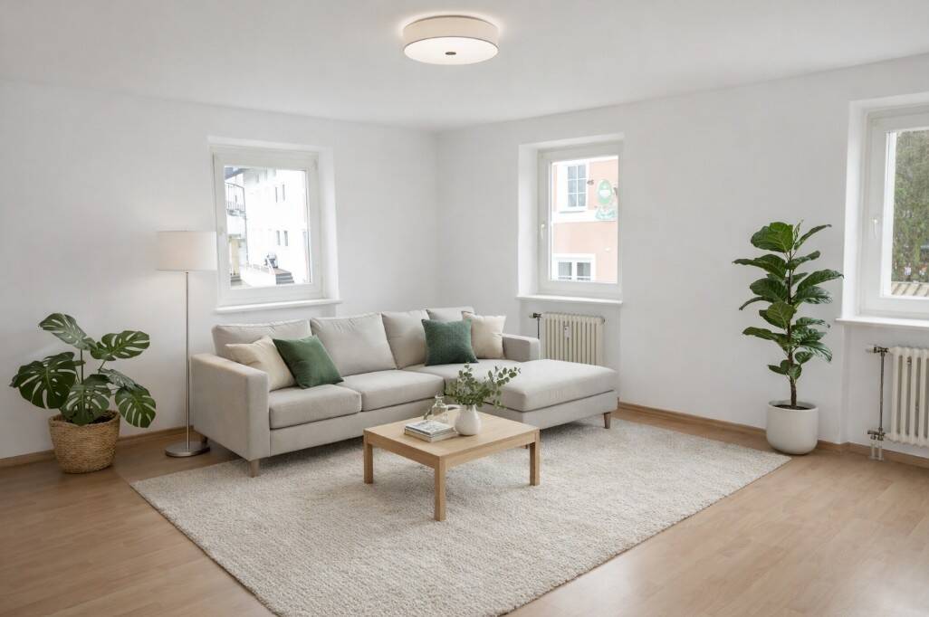 Buchbach: geräumige zentral gelegene 3-Zimmer-Wohnung, 1. OG, ohne Balkon, ohne EBK, ohne Stellplatz, 84428 Buchbach