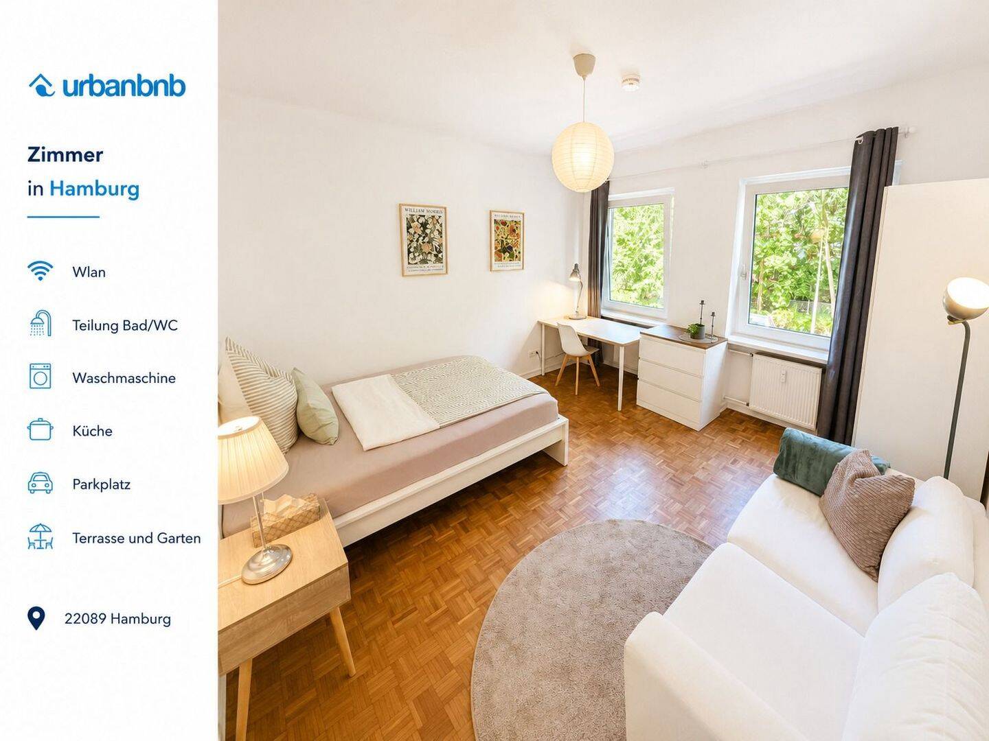 Möbliertes Zimmer Hamburg – Wohnen auf Zeit, 22089 Hamburg (Mitte)