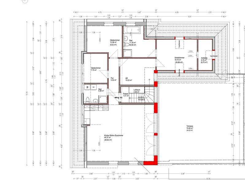 Exclusives Penthouse mit Dachterrasse in Erlangen, Alterlangen mit exclusivem zusätzlichem Zugang über den geplanten Aufzug, 91056 Erlangen