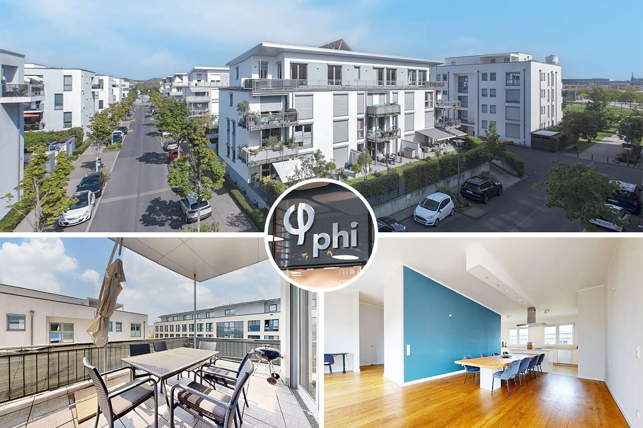 PHI KÖLN – Exklusive Penthouse-Wohnung mit Tiefgaragenstellplätzen und Balkon mit Domblick in Köln!, 51103 Köln (Kalk Höhenberg Merheim Vingst)