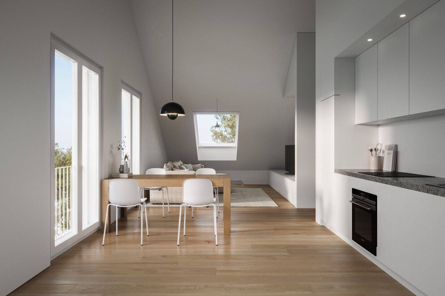 Geförderter Wohnraum mit Mietpreisbindung – Top ausgestattete, helle 4-Zimmer-Wohnung im Dachgeschoss, 78467 Konstanz