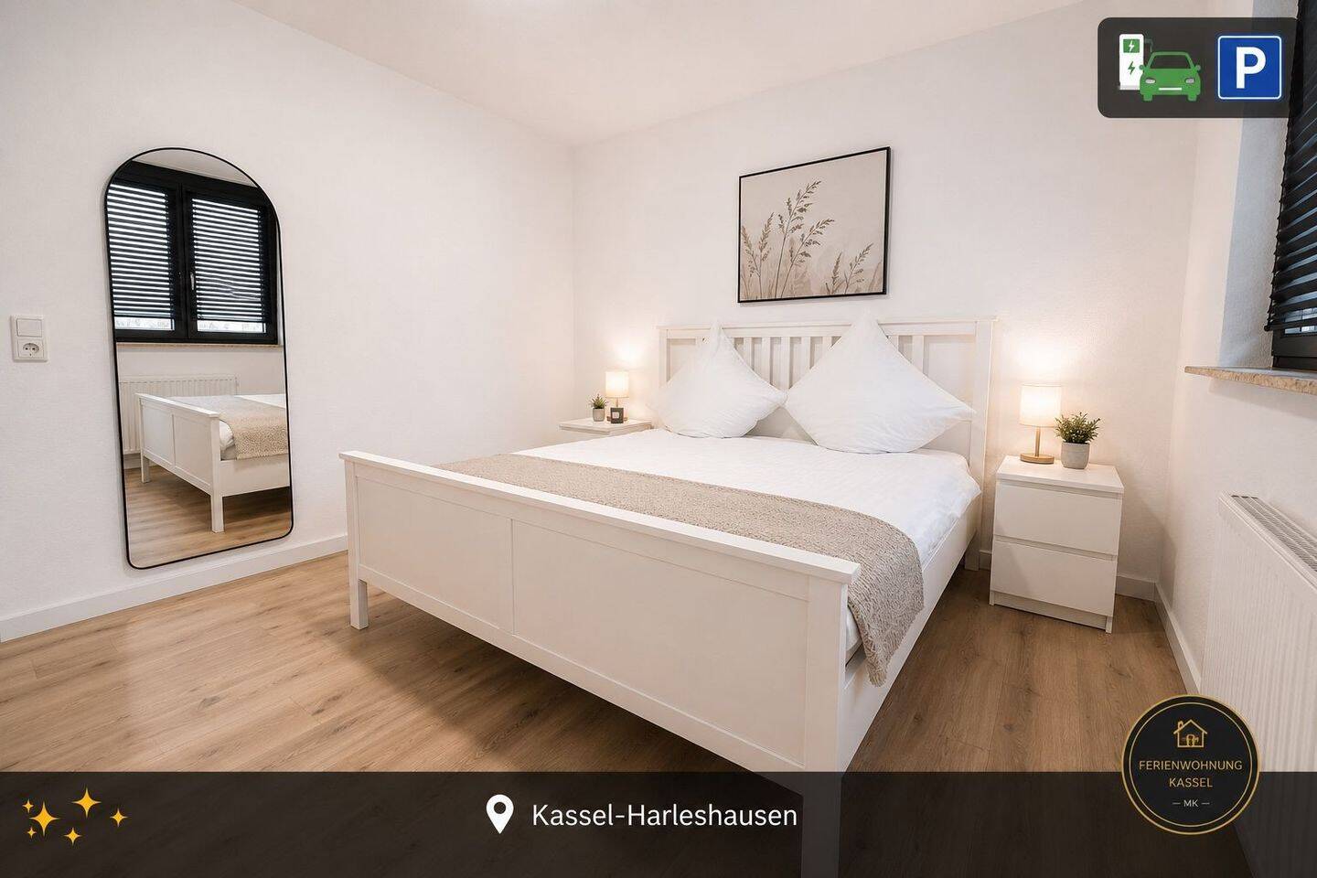 Voll möbliert & ausgestattet | E-Ladesäule | Kassel, 34128 Kassel (Harleshausen Jungfernkopf Kirchditmold)