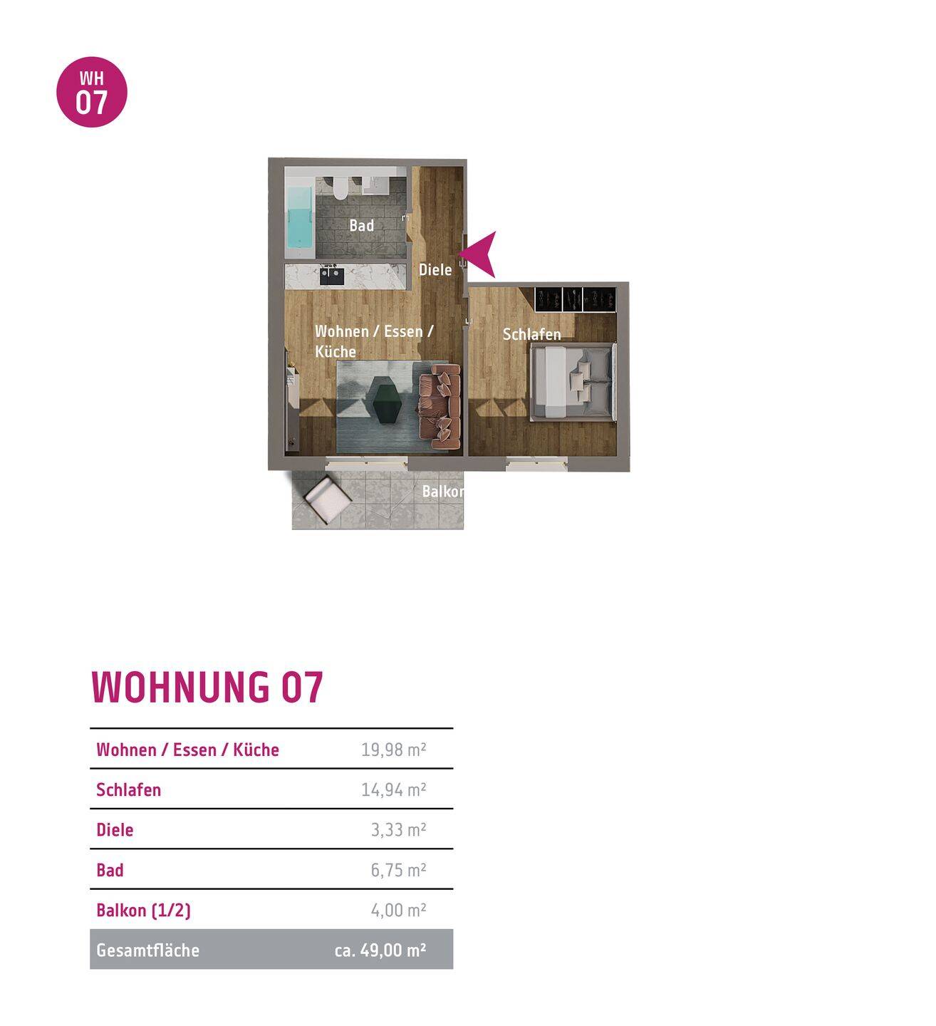 Moderne 2-Zimmer-Wohnung mit Balkon in Erlangen, Alterlangen, 91056 Erlangen