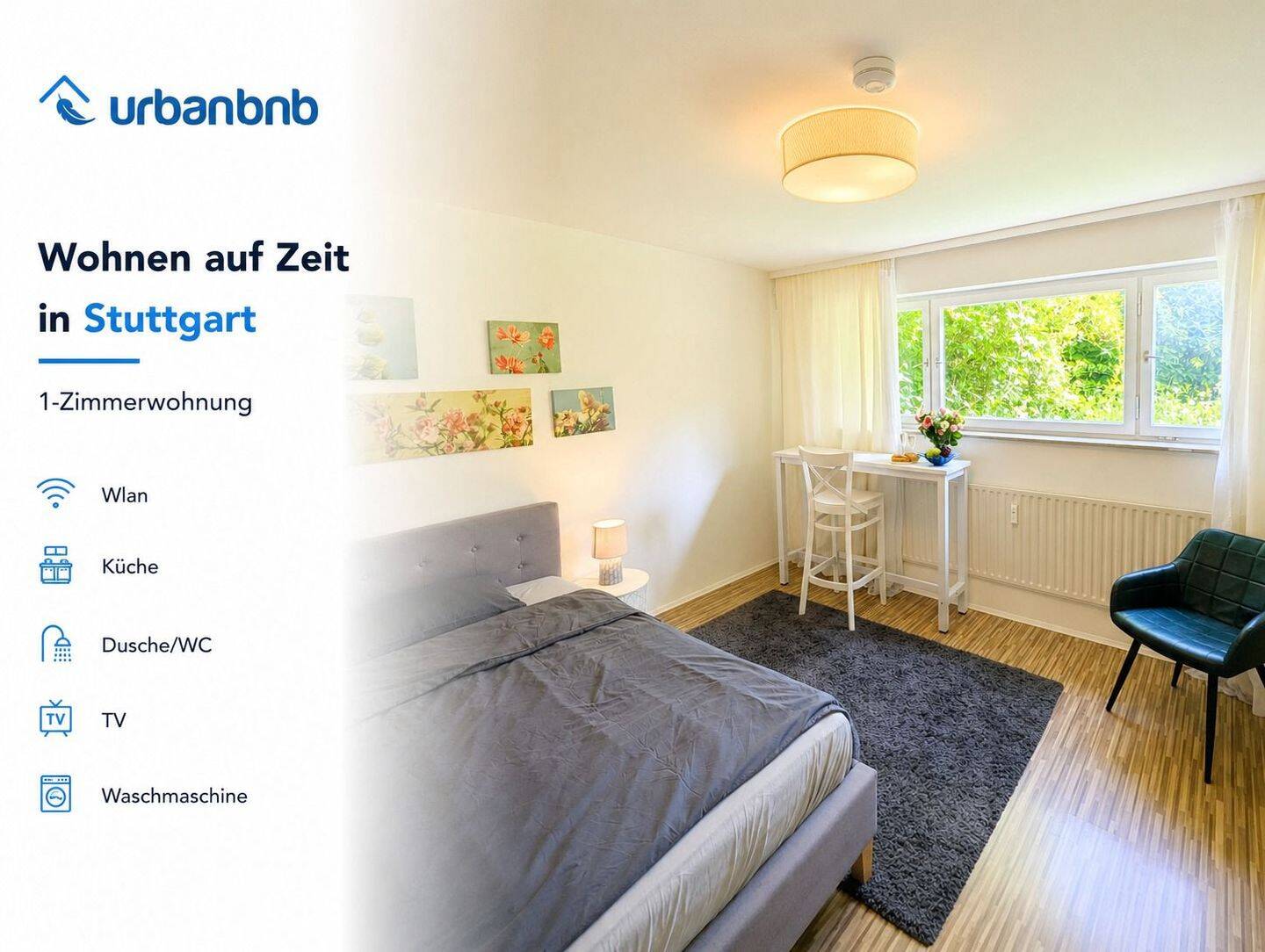1-Zimwhg. in Stuttgart Degerloch – Wohnen auf Zeit ab 1 Monat, 70597 Stuttgart (Degerloch Hoffeld Kaltental Möhringen Sonnenberg)