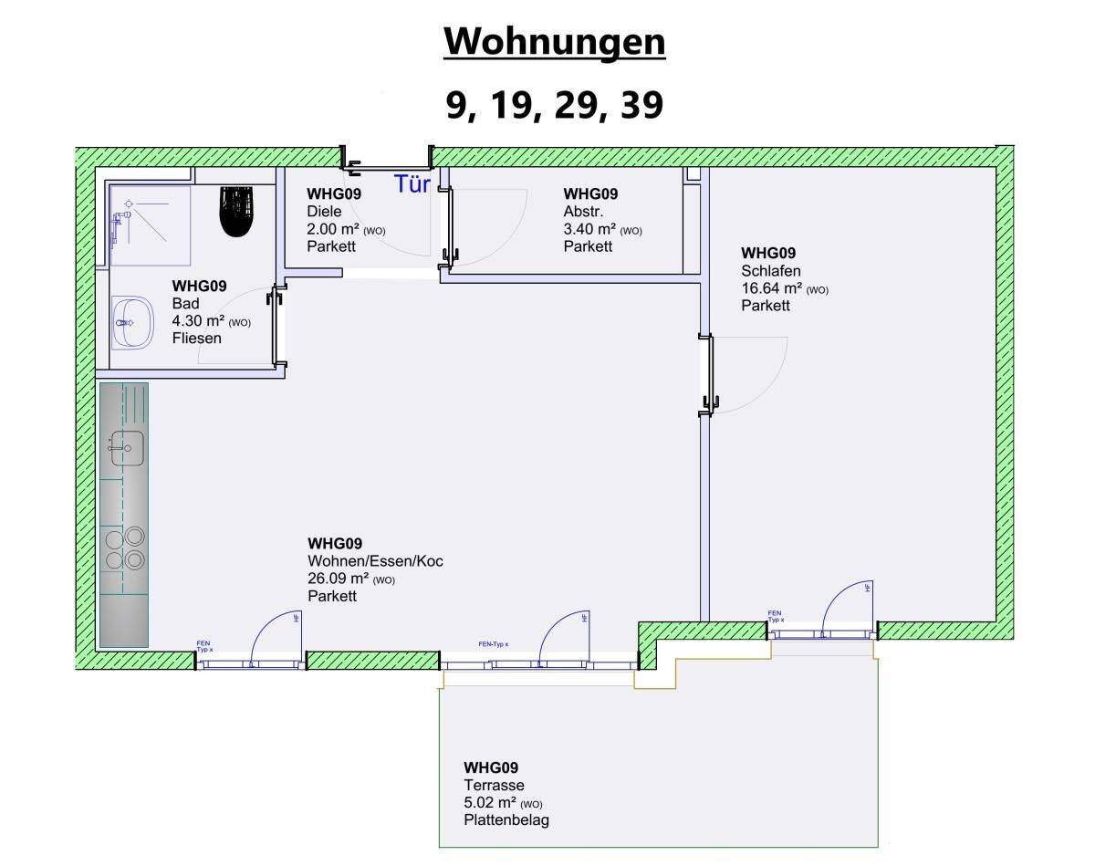 Helle Wohnung im KFW 40 Energiesparhaus – Steuern sparen durch Sonderabschreibungen, 54294 Trier