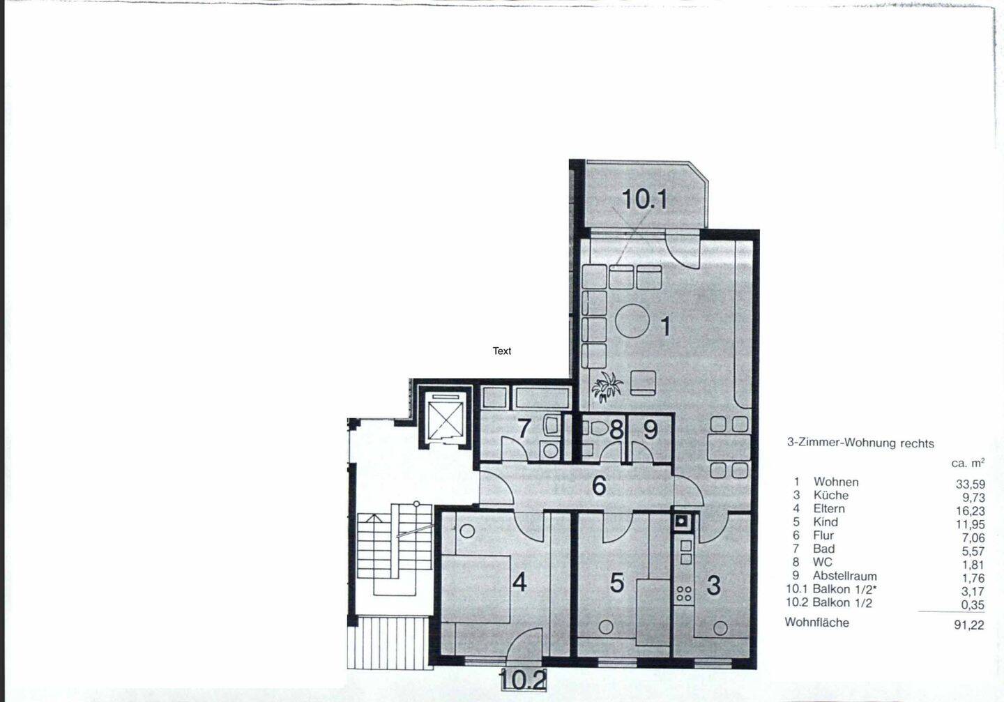 Helle 3-Zimmer-Wohnung in Stadtbergen