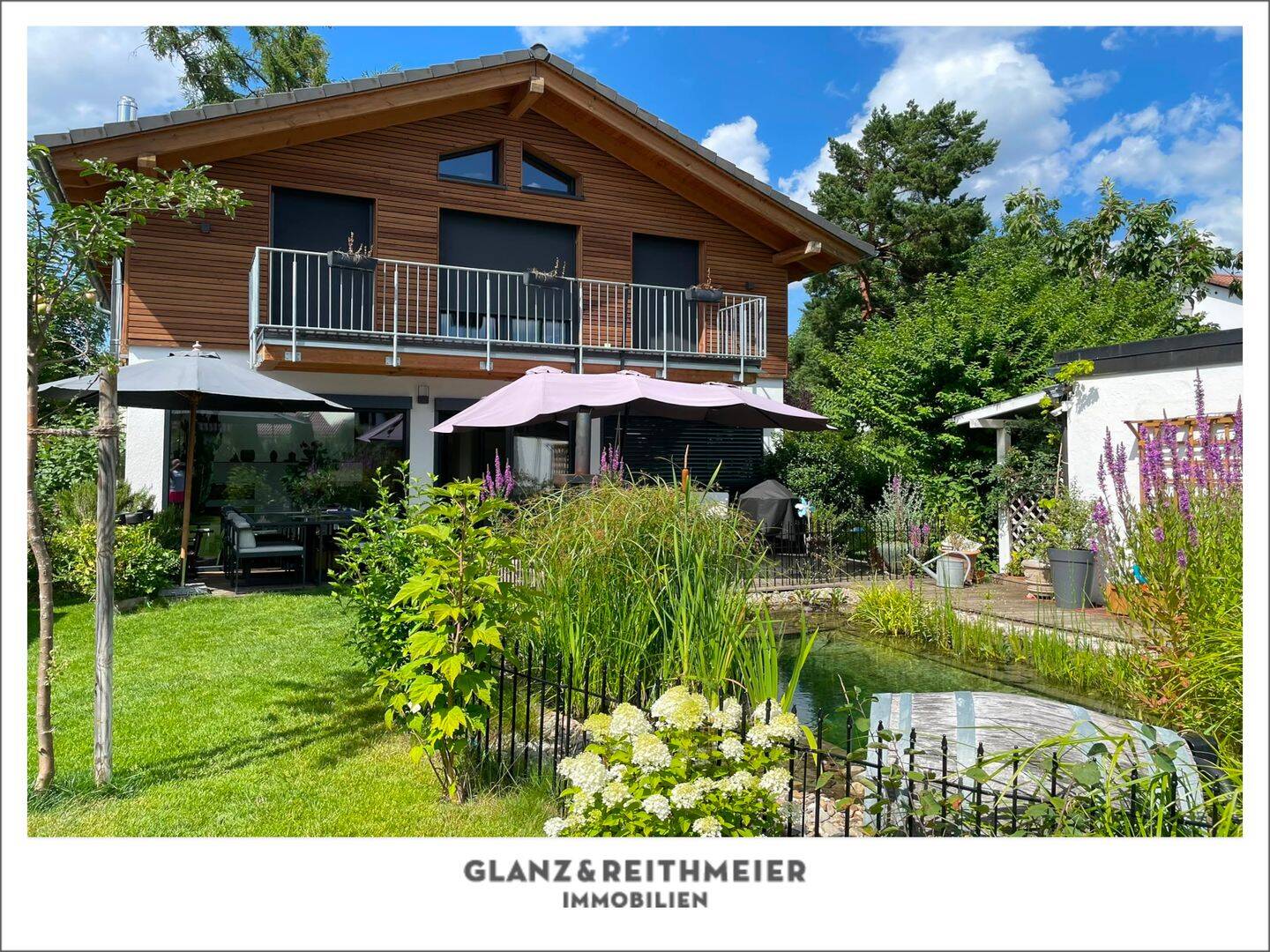 Exklusives KfW-40-Einfamilienhaus mit Galerie, Kamin und Schwimmteich, 82065 Baierbrunn