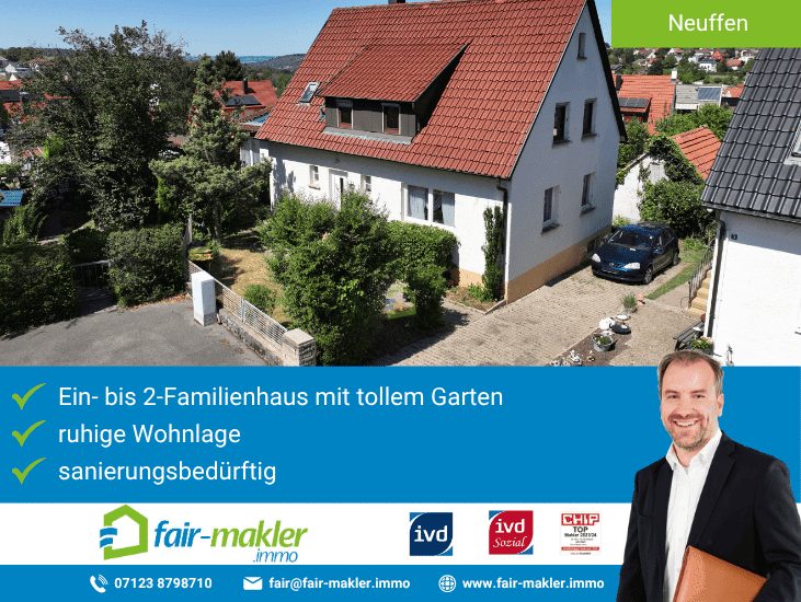 FAIR-MAKLER: Nicht perfekt inszeniert. Dafür ehrlich und voller Möglichkeiten, 72639 Neuffen