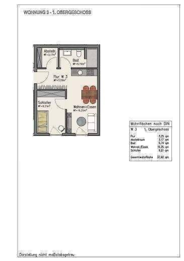 Frei ab 01.10.2026 / 2 – Zimmer im Erdgeschoss / ohne Balkon / Einbauküche ohne Backofen, 54329 Konz