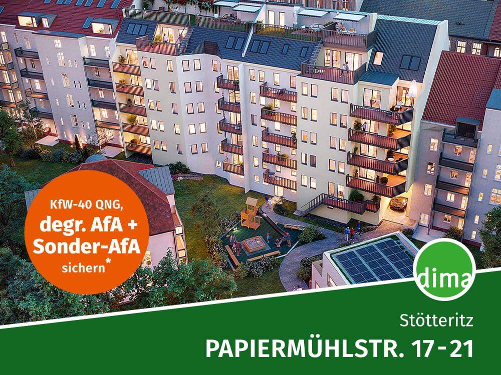 KfW-40 mit QNG: DG-Maisonette mit großer, privater Dachterrasse, Gäste-WC, Kellerabteil u.v.m., 4299 Leipzig (Probstheida Stötteritz)