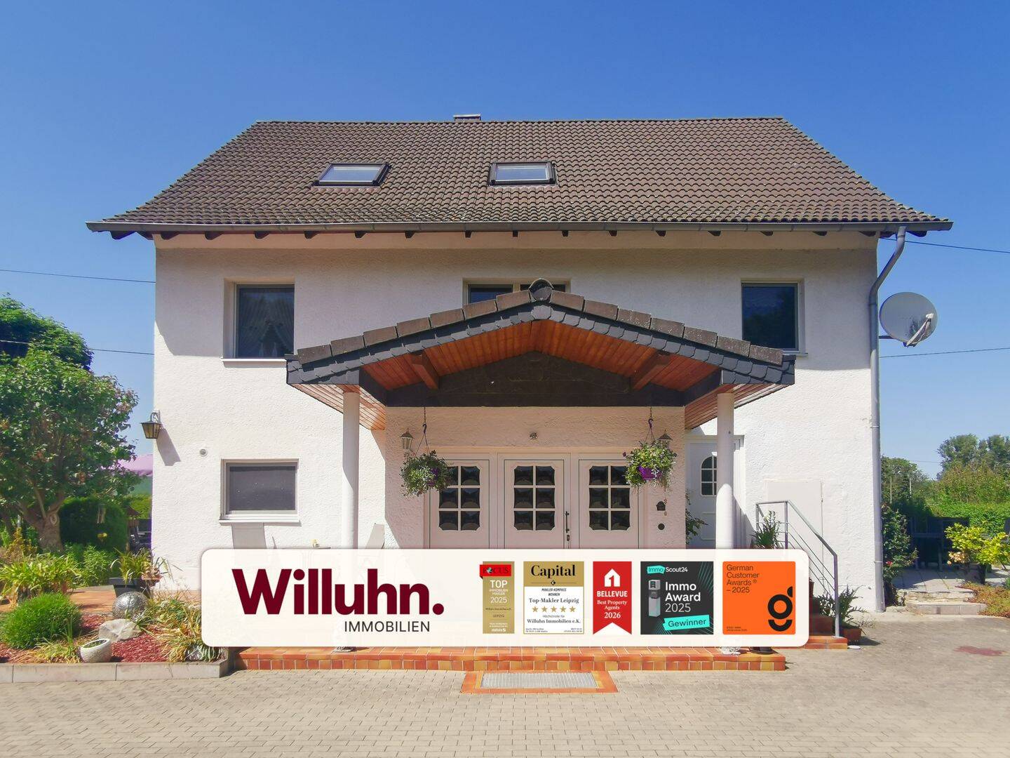Großes Grundstück | 2 Terrassen | 2 Küchen | 2 Bäder | Gäste-WC | Garagen+Stellplätze, 6682 Teuchern