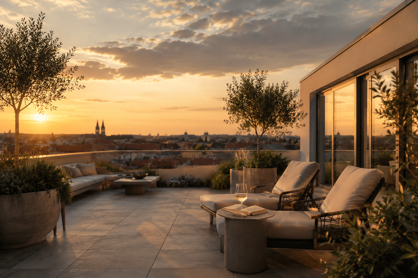 Exklusive Lage Penthouse auf zwei Etagen mit Dachterrasse