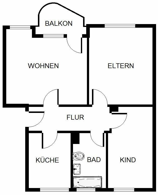 3-Zimmer-Wohnung in Gelsenkirchen Hassel mit Balkon, 45896 Gelsenkirchen (Hassel Scholven)