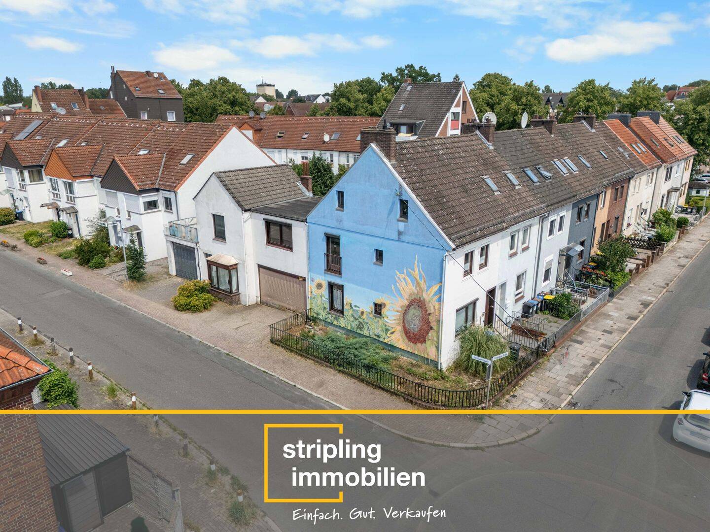Bremen – Lindenhof | Sanierungsbedürftiges Reihenendhaus mit Anbau & 2 Garagen, 28237 Bremen