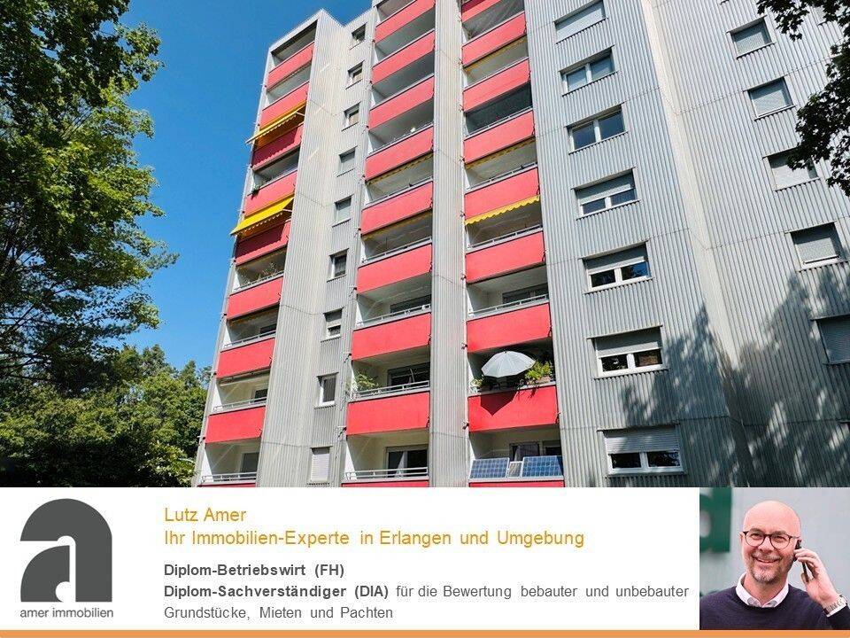 Bezugsfreie 2-Zimmer-Wohnung mit Westbalkon in Erlangen-Sieglitzhof, 91054 Erlangen (Burgberg Erlangen-Nord Erlangen-Ost Innenstadt Sieglitzhof)