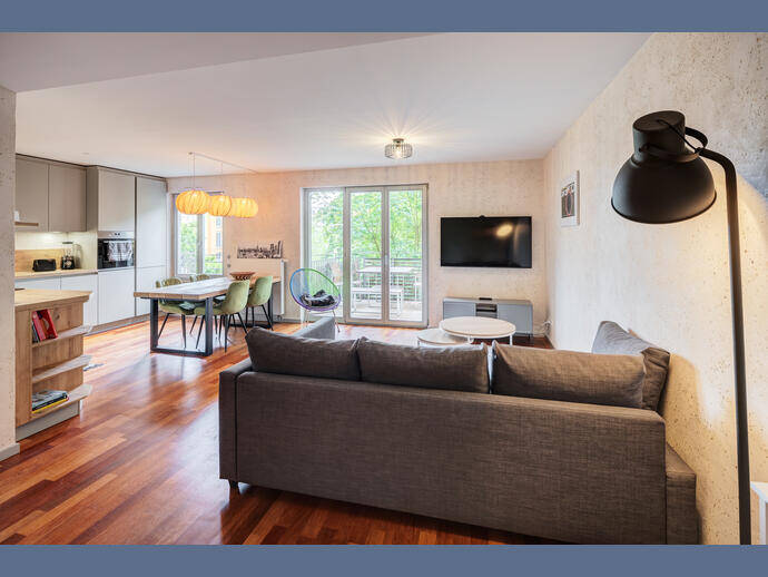 Möbliert: Wohnen am Kustermann Park: 3-Zimmer Wohnung Nähe Ostbahnhof, 81669 München (Au-Haidhausen Ramersdorf-Perlach)
