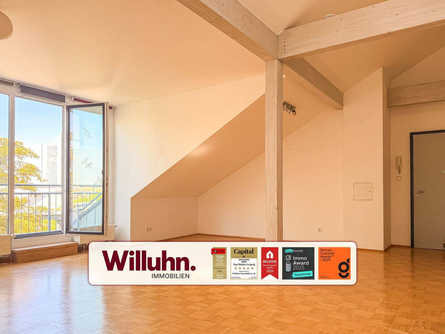 Leerstehend | Aufzug | Dachgeschoss | Balkon | Tageslichtbad | Parkettboden, 4103 Leipzig (Zentrum Zentrum-Ost Zentrum-Südost)
