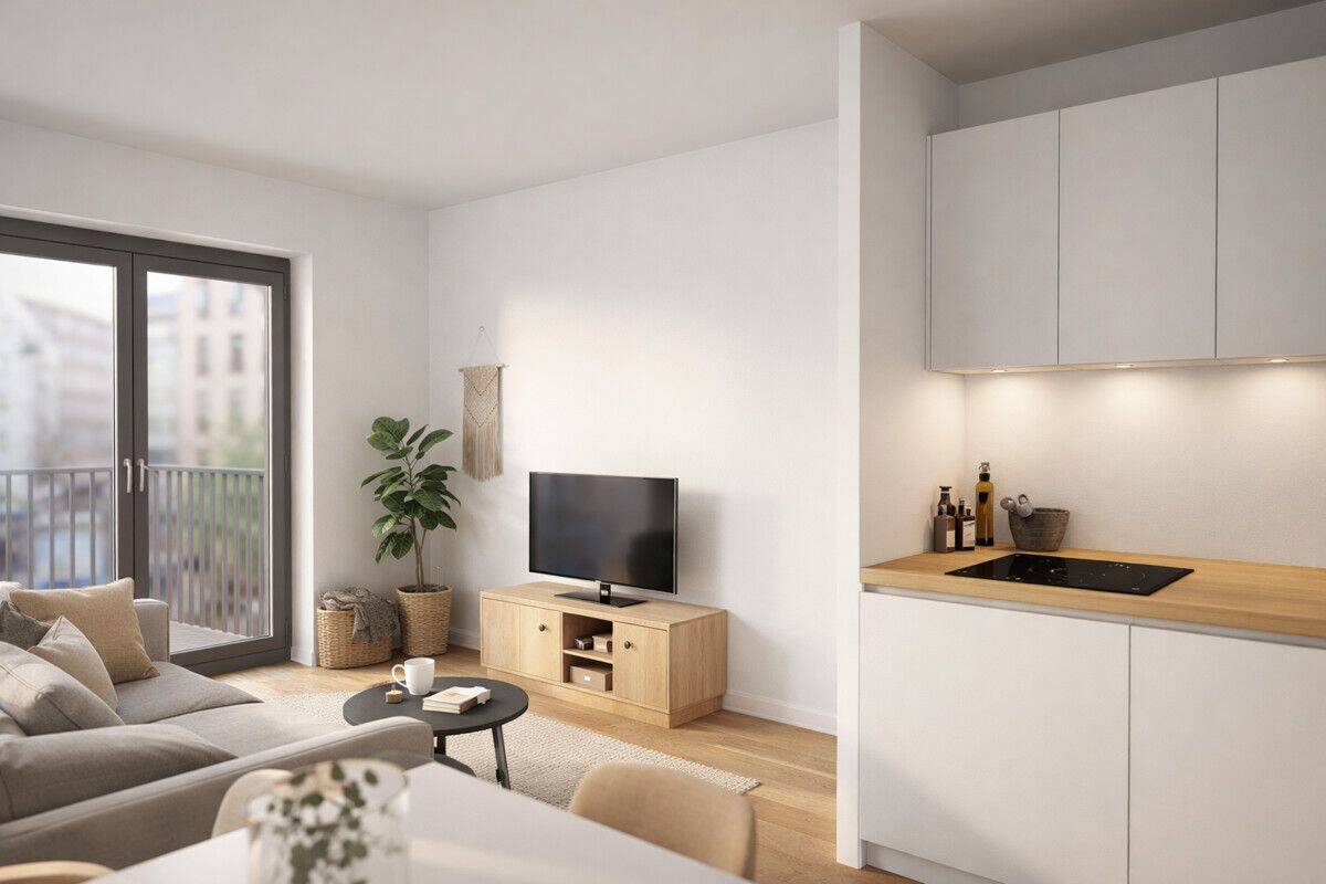 KfW 55 Effizienzhaus: SCHÖNEBERG: ERSTBEZUG im LUXUS Neubau: 2-Zimmer-Whg + 1,5 Bäder und Balkon, 10829 Berlin (Tempelhof-Schöneberg Schöneberg)