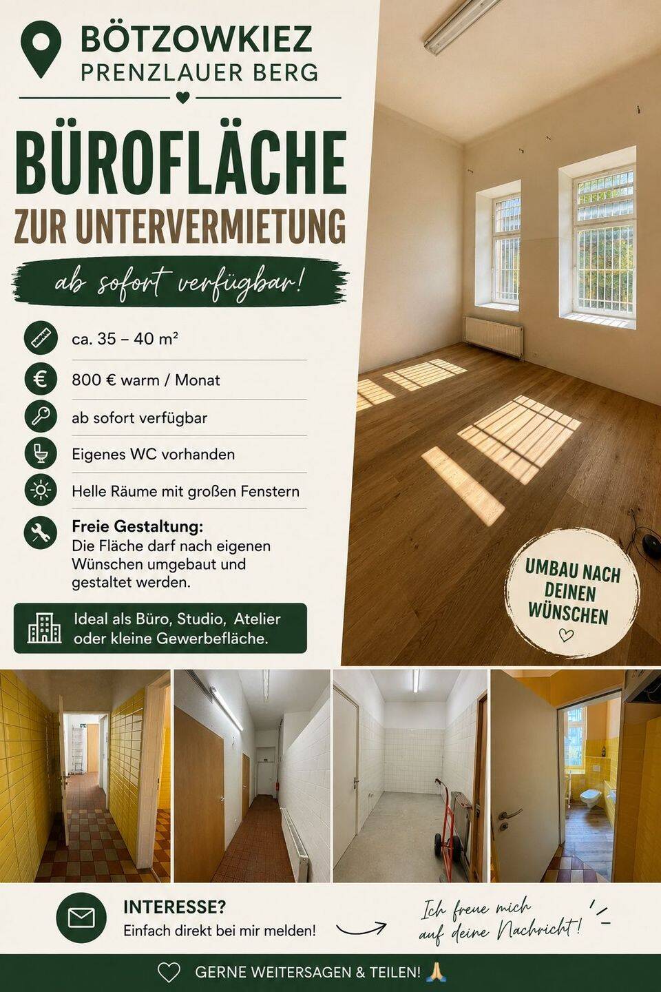 Büro Zimmer, 10407 Berlin (Pankow Kleingartenanlage Grönland Kleingartenanlage Neues Heim Kleingartenanlage Volkspark Prenzlauer Berg Prenzlauer Berg)