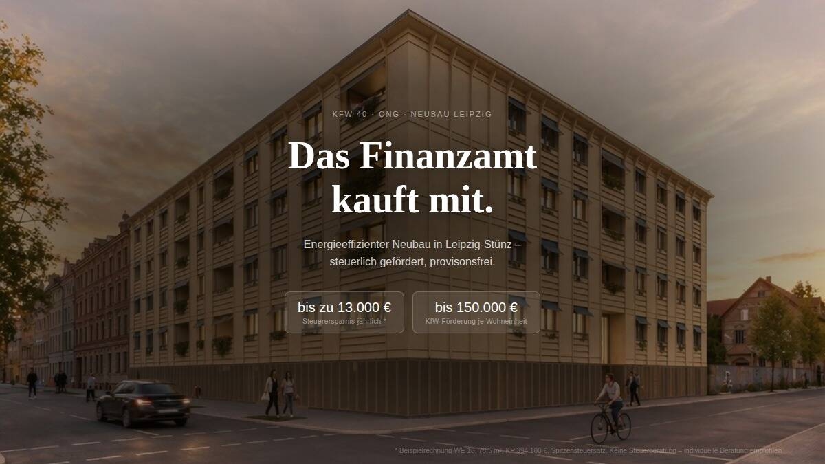 Baustart im September: Jetzt noch eine Wohnung im Projekt sichern!, 4318 Leipzig (Anger-Crottendorf Sellerhausen-Stünz)