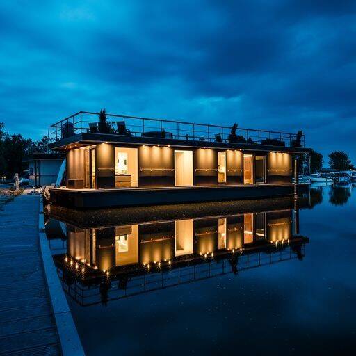 LUXUS Hausboot – 3 Etagen – 100m² Wohnen + 120 m² SONNENTERRASSE – Kamin, Kino, komplett individuell, 14469 Potsdam