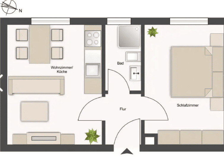 Niedersedlitz 2 Zimmerwohnung mit Stellplatz, 1259 Dresden (Großzschachwitz Kleinzschachwitz Leuben Lockwitz Niedersedlitz)
