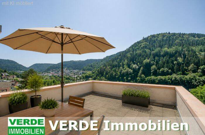Penthouse mit großer Dachterrasse und traumhaftem Panoramablick, 75378 Bad Liebenzell