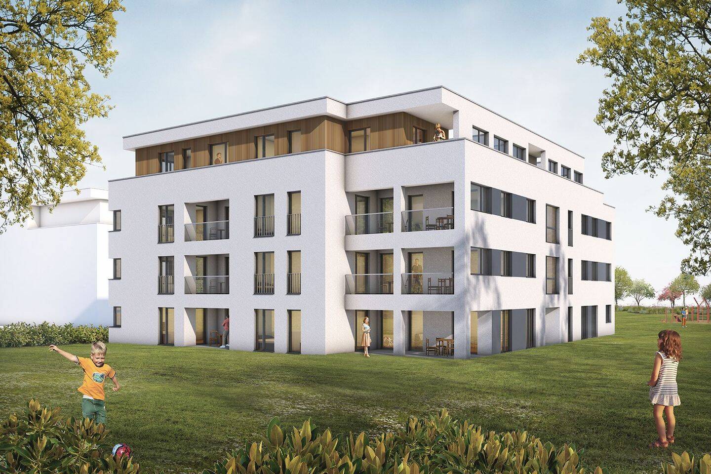 BAUBEGINN ERFOLGT! 2-Zimmer-Wohnung mit Terrasse, Garten und TG-Platz / Neubau – Erstbezug