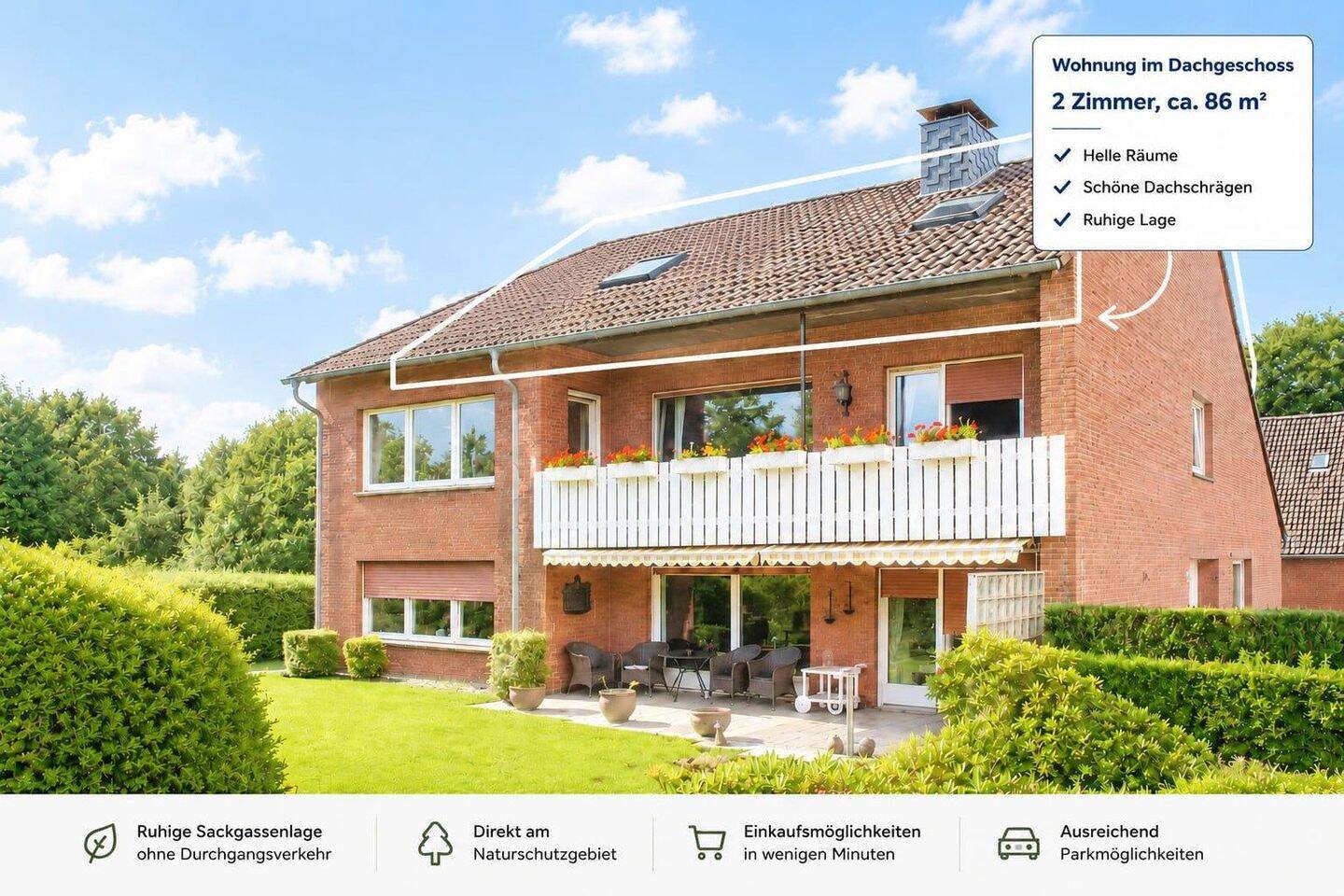 Erstbezug nach hochwertiger Sanierung – Exklusive 2-Zimmer-Wohnung mit toller Aussicht, 46149 Oberhausen (Alsfeld Buschhausen Schwarze Heide Stadtmitte Sterkrade-Mitte)