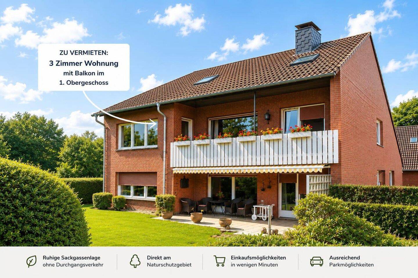 Erstbezug nach hochwertiger Sanierung – Tolle 3-Zimmer-Wohnung mit 127 m² und großem Sonnenbalkon, 46149 Oberhausen (Alsfeld Buschhausen Schwarze Heide Stadtmitte Sterkrade-Mitte)
