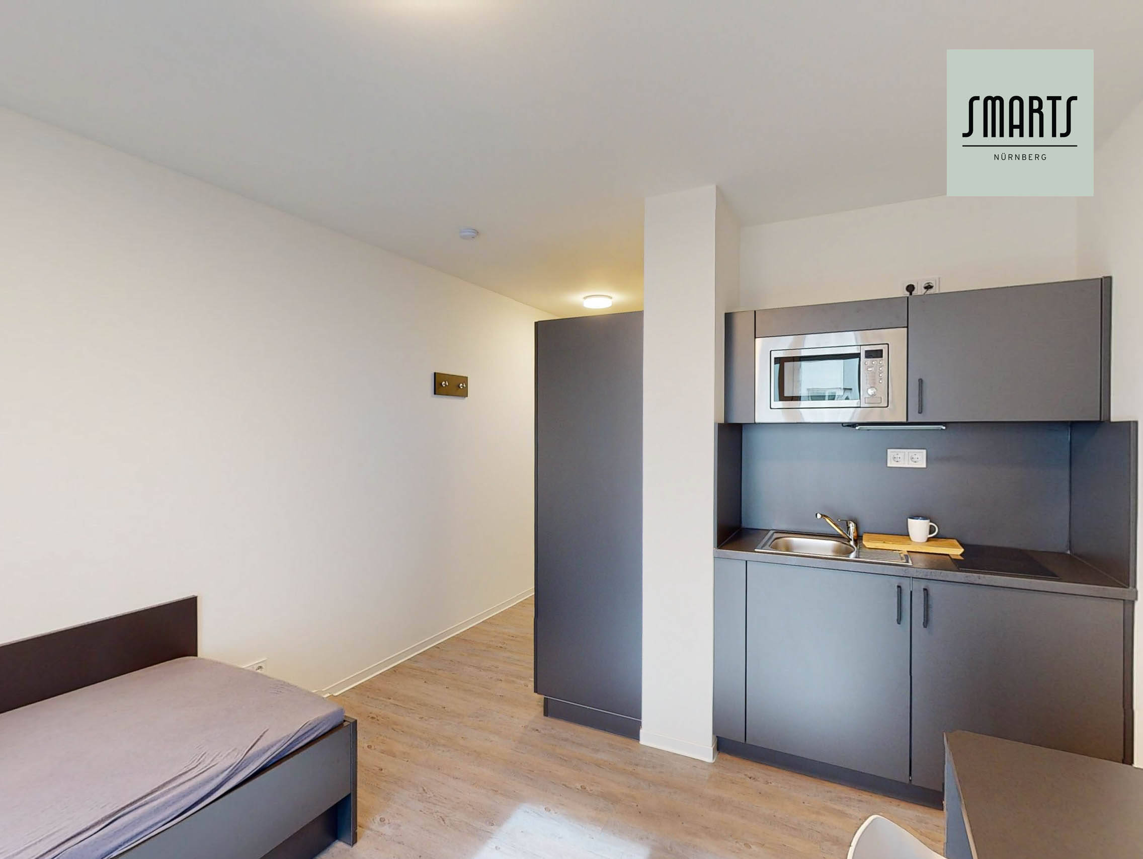 Modernes 1-Zimmer-Apartment, 90478 Nürnberg (Dutzendteich Gleißhammer Glockenhof Sankt Peter Zerzabelshof)