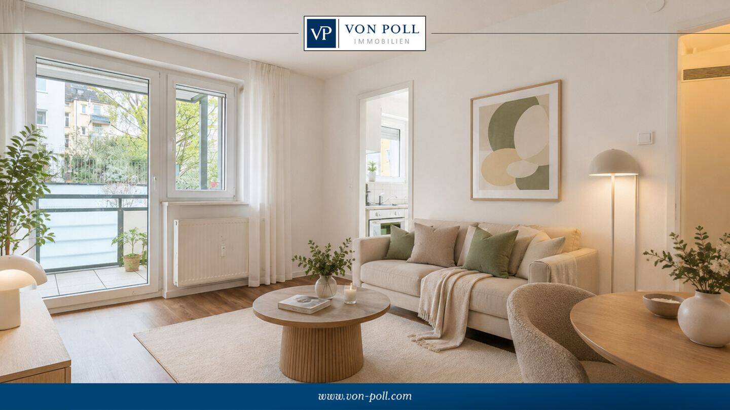 Praktische Zwei-Zimmer-Wohnung mit Balkon, 60489 Frankfurt am Main (Rödelheim)