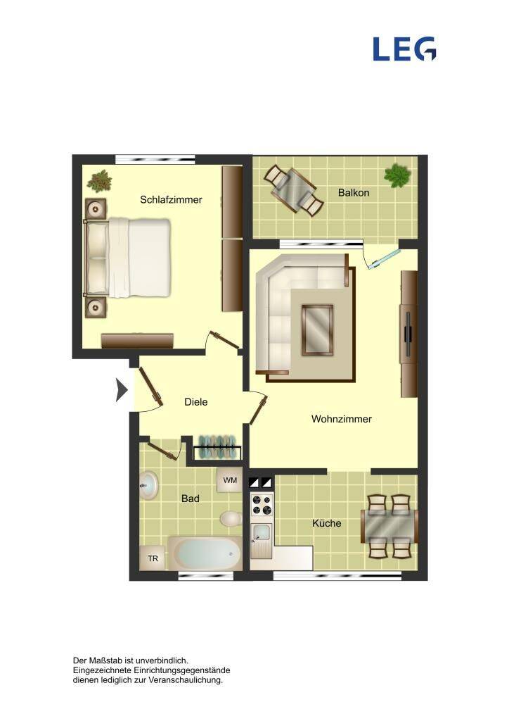 Demnächst zu besichtigen….Bezugsfertige 2-Zimmer-Wohnung in Weddinghofen im Angebot, 59192 Bergkamen