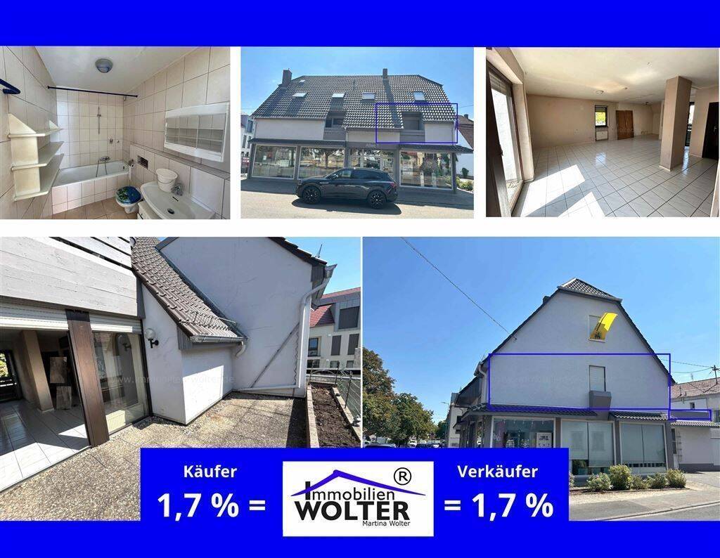 *** Wohnung mit Terrasse, Loggia, Stellplatz und Kellerraum in Pfeddersheim ***, 67551 Worms (Heppenheim Horchheim Pfeddersheim Weinsheim Wiesoppenheim)