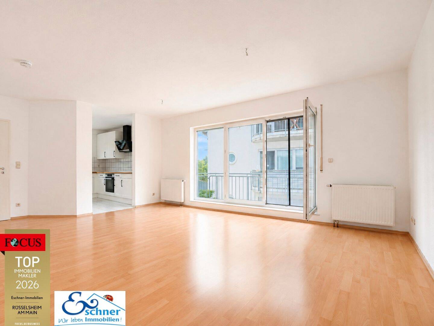 Gepflegte 3-Zimmer-Wohnung mit Balkon und TG-Stellplatz, 65468 Trebur
