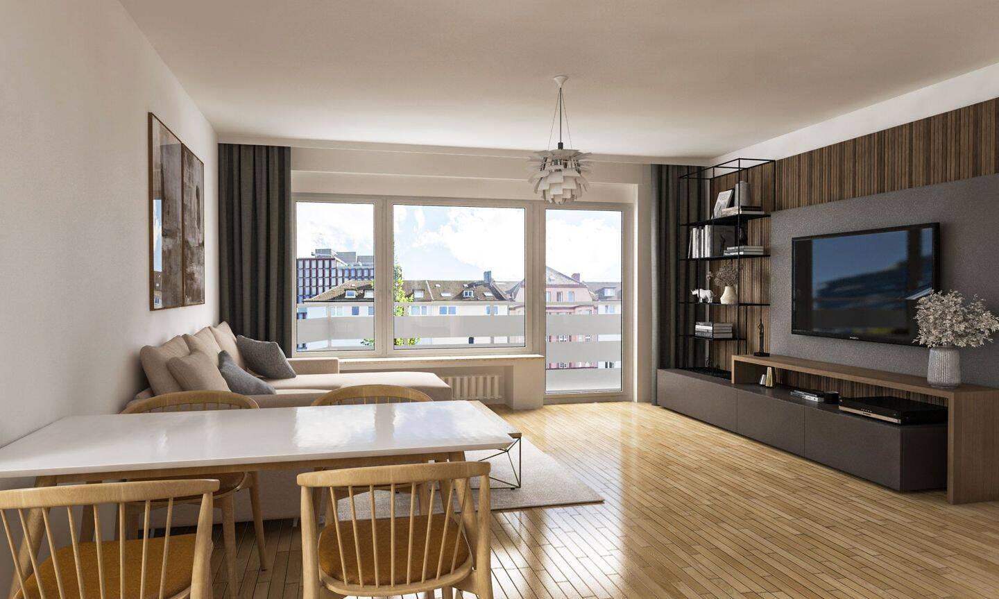 Frisch sanierte 3-Zimmer-Wohnung mit zwei Balkonen in Düsseldorf-Golzheim, 40474 Düsseldorf (Golzheim Lohausen Pempelfort Stockum)