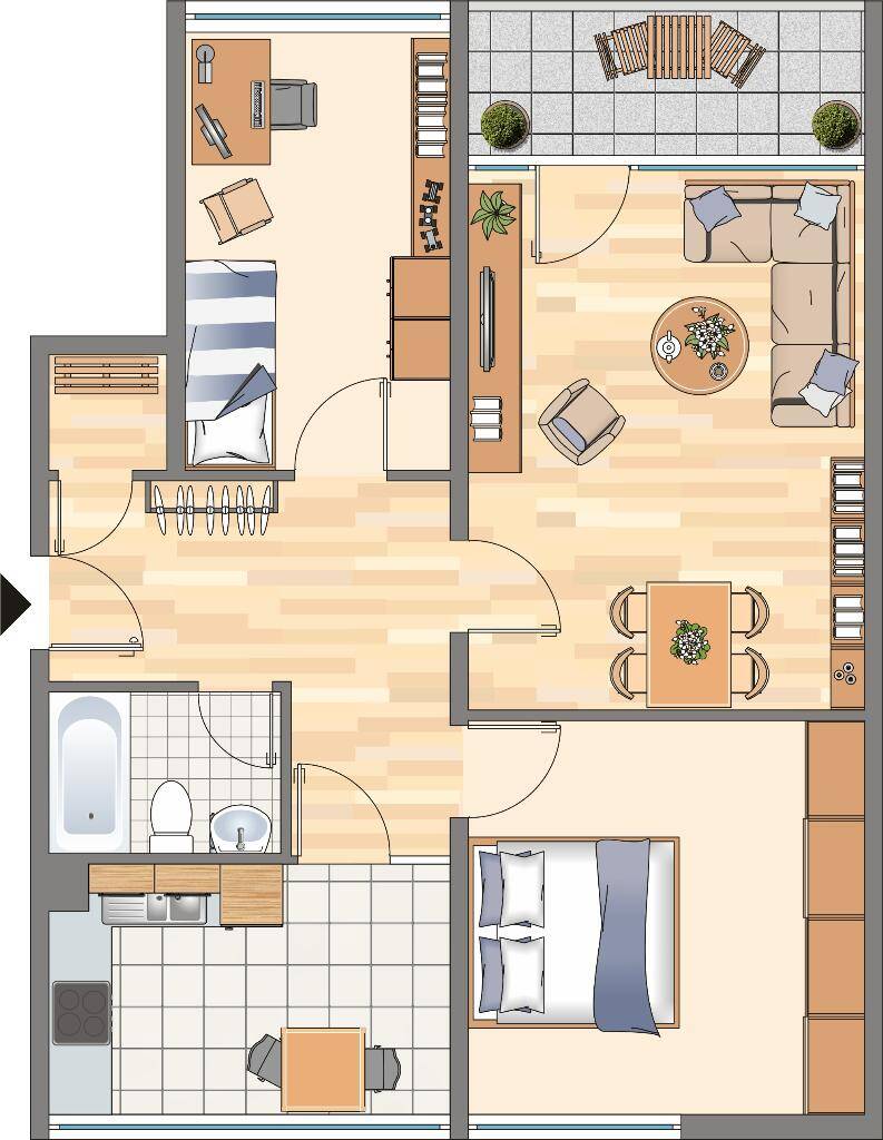 Demnächst frei! 3-Zimmer-Wohnung in Dortmund Hörde (WBS für 75m² erforderlich!), 44263 Dortmund (Hörde Mitte Schüren)