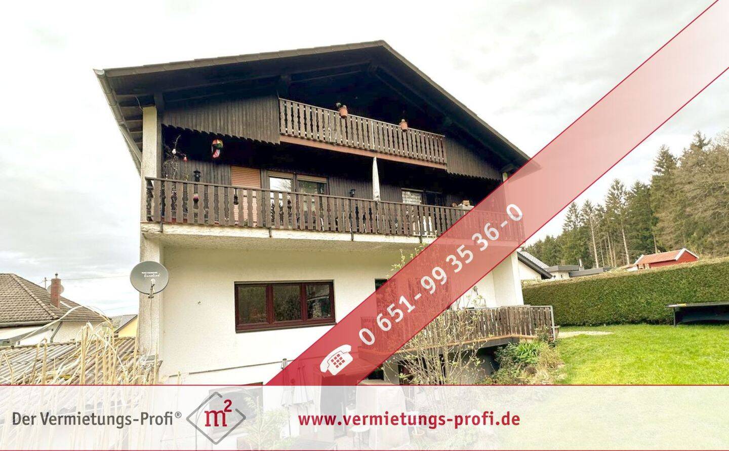 Traumhaft gelegene 3-Zimmer-Wohnung in Zerf mit Balkon und Gartenmitbenutzung, 54314 Zerf