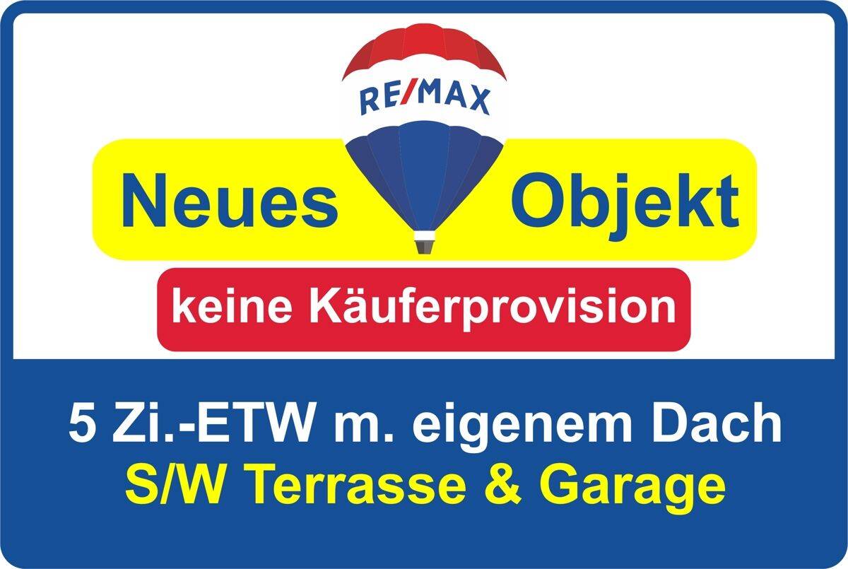 Keine Käuferprovision! Kaufen Sie ab €1.150,- mtl.*/ 5 Zi.-ETW m.eigenem Dach! S/W Terrasse & Garage, 63814 Mainaschaff